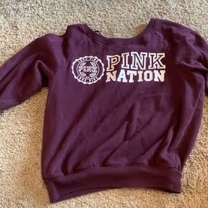 PINK sweatshirt size S burgundy